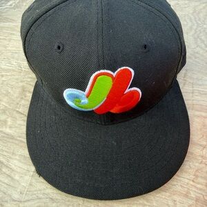 Montreal New Era Black Cap with Colorful Patch